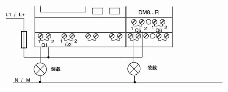 西门子LOGO连接输出